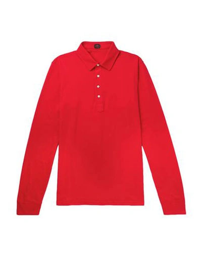 Mp Massimo Piombo Polo Shirts In Red