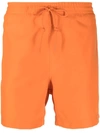 Carhartt Block-colour Swimming Trunks In Orange