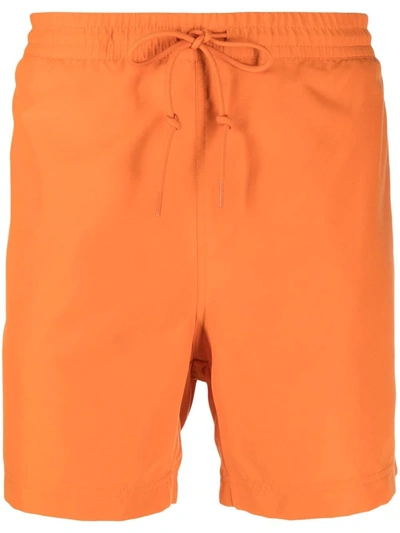 Carhartt Block-colour Swimming Trunks In Orange