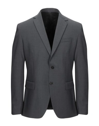 Dondup Suit Jackets In Steel Grey
