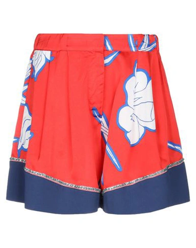 Pinko Woman Shorts & Bermuda Shorts Red Size 4 Viscose, Polyamide, Pvc - Polyvinyl Chloride