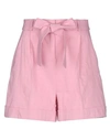 Pinko Woman Shorts & Bermuda Shorts Pink Size 6 Linen, Viscose, Elastane