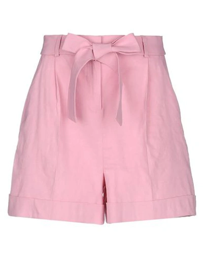 Pinko Woman Shorts & Bermuda Shorts Pink Size 6 Linen, Viscose, Elastane In Pink