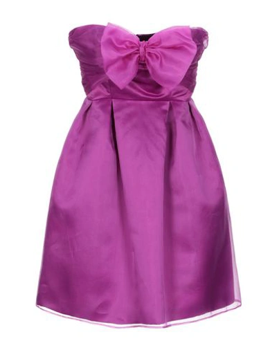 Pinko Short Dresses In Purple