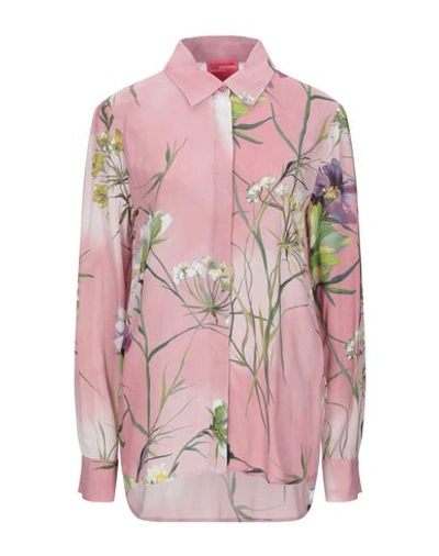 Blumarine Floral Shirts & Blouses In Pink