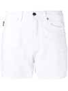Love Moschino Denim Mini Shorts In White