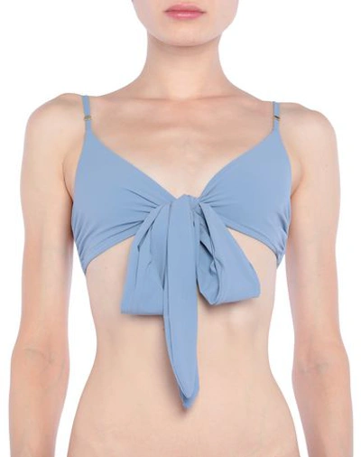 Stella Mccartney Bikini Tops In Pastel Blue