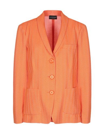 Emporio Armani Suit Jackets In Orange