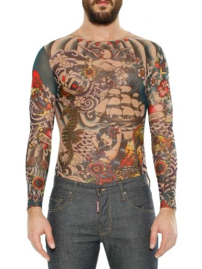 Dsquared2 Tattoo Print T-shirt In Multicolor | ModeSens