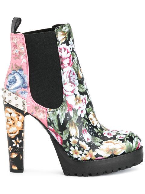 alexander mcqueen floral boots