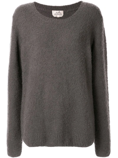 Pre-owned Hermes  Round Neck Jumper In Grey