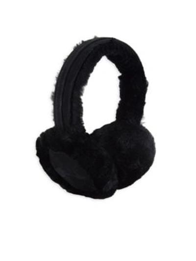 Ugg Genuine Shearling Wired Ear Muffs In Black
