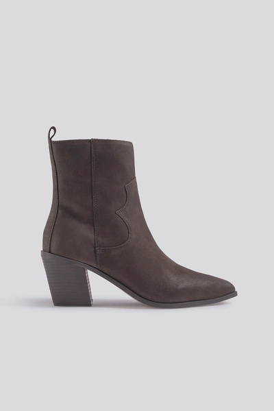 Mango Ashton Ankle Boots Brown In Chocolate