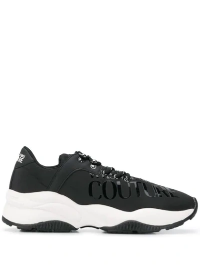 Versace Jeans Couture Lace-up Sneakers In Black
