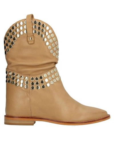 Twinset Ankle Boots In Beige