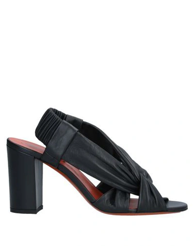 Santoni Sandals In Black