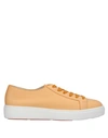 Santoni Sneakers In Ocher