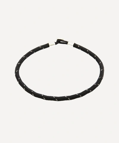 Miansai Sterling Silver Nexus Rope Bracelet In Black