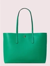 Kate Spade Large Molly Leather Tote In Meadow Green