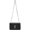 Saint Laurent Medium Kate Monogram Shoulder Bag In 1000 Black
