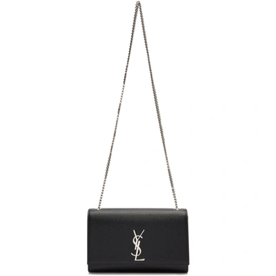 Saint Laurent Medium Kate Monogram Shoulder Bag In 1000 Black