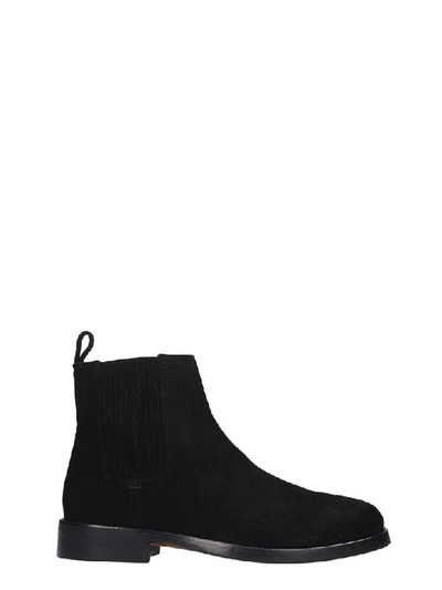 Royal Republiq Bond Chelsea High Heels Ankle Boots In Black Suede