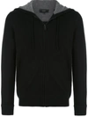 Vince Regular Fit Zip Cashmere Hoodie In Black