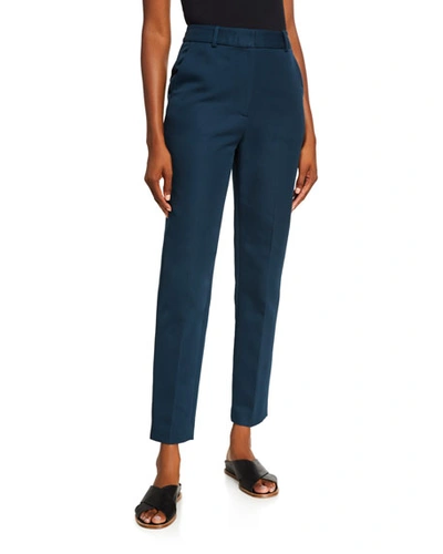 Partow Sawyer Flat-front Trousers In Teal