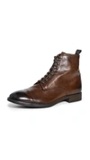 To Boot New York Men's Richmond Leather Cap-toe Boots In Brandy