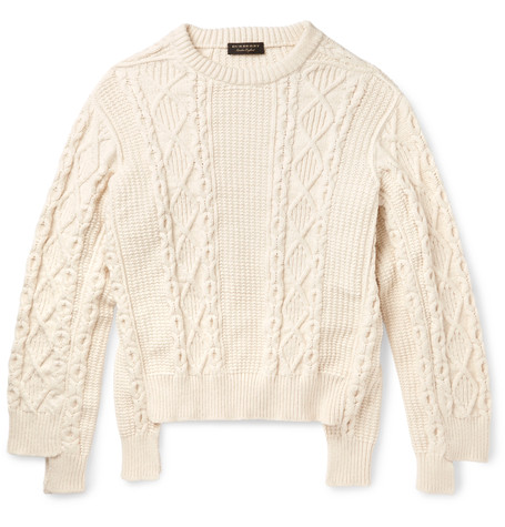 burberry cable knit sweater