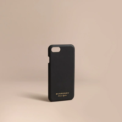 Burberry Trench Leather Iphone 7 Case In Black