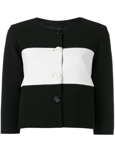 Boutique Moschino Striped Jacket In Black