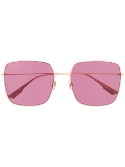 Dior Diostellaire1 Square Metal Sunglasses In Pink