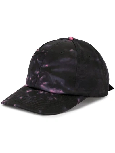Just Don Dyed Baseball Cap In Black ,purple