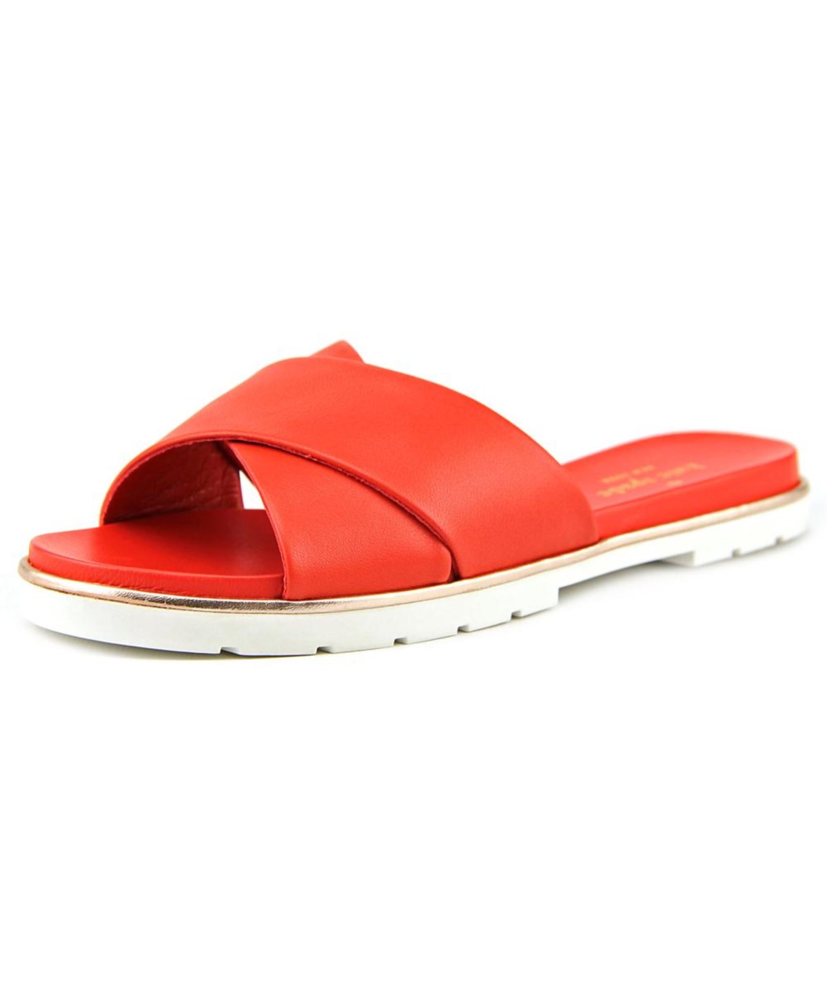 Kate Spade Markey Open Toe Leather Slides Sandal In Red | ModeSens