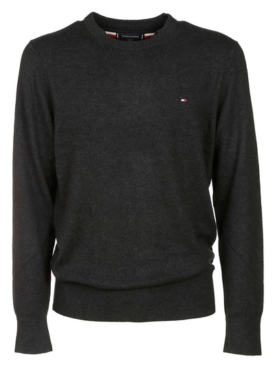 Tommy Hilfiger Blend Cotton Sweater In Grigio