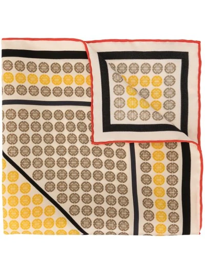 Shanghai Tang Shòu Character Pocket Square In Yellow