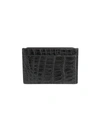 Royce New York Rfid-blocking Alligator Card Case In Black