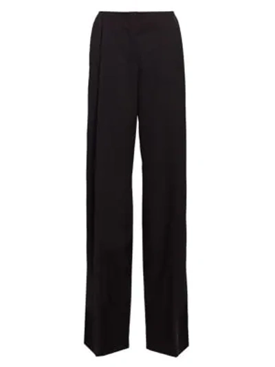 Nina Ricci Virgin Wool Wide-leg Trousers In Black