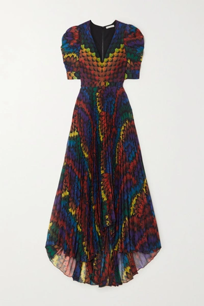 open lace back dress alice + olivia Women's Arista Sleeveless Cross Back Pleat Maxi Dress,  Solstice, Purple, 0 at Amazon Women's Clothing store