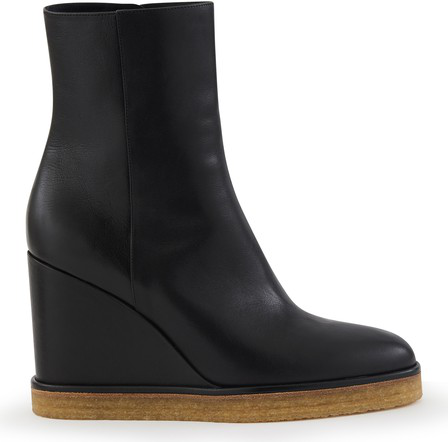 burgundy wedge ankle boots