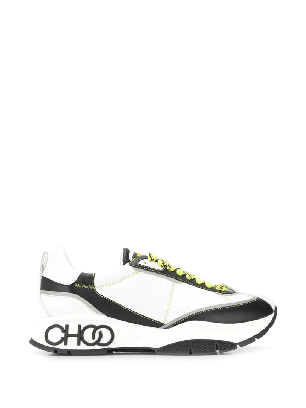 black leather chunky trainers