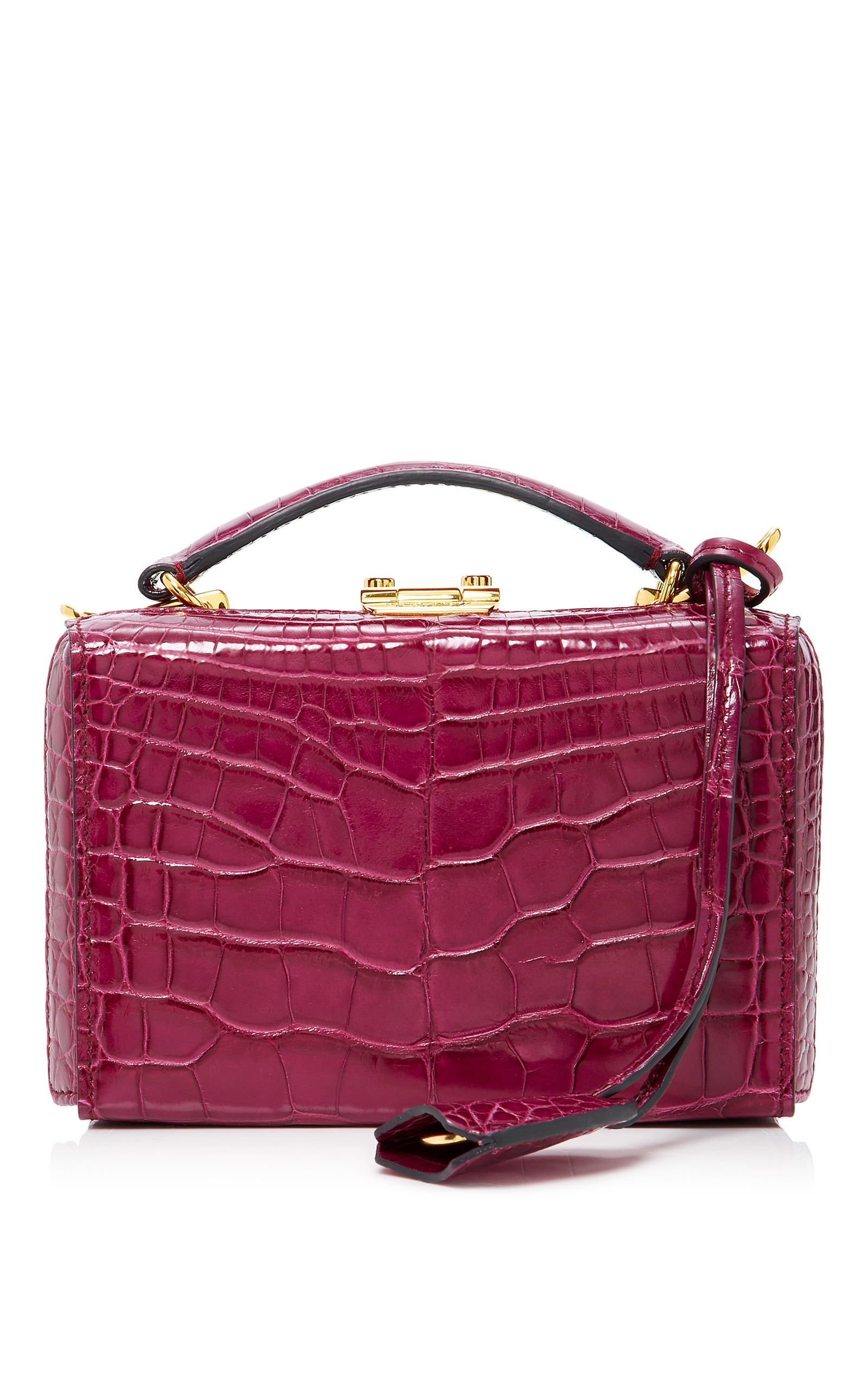 Mark Cross Crocodile Grace Mini Box Bag ModeSens