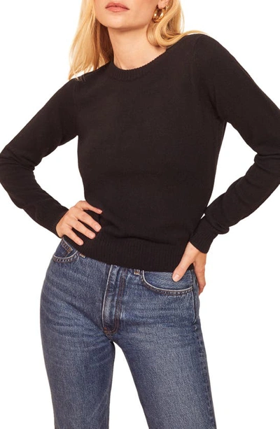 Reformation Cashmere Sweater In Black