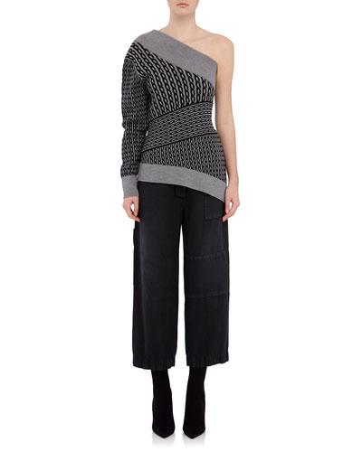 burberry one shoulder sweater