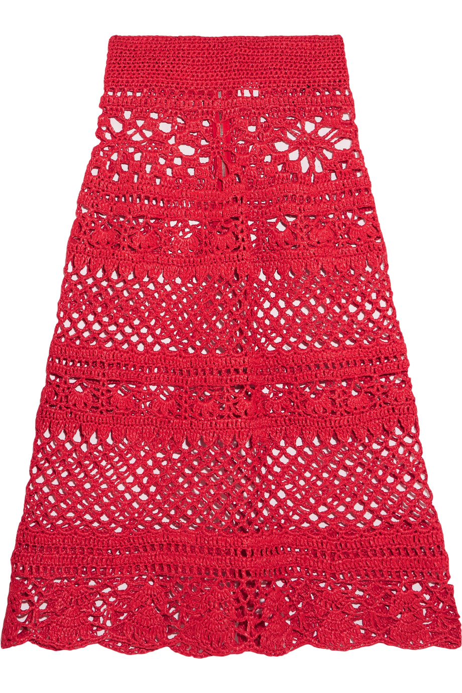 Dolce & Gabbana Woven Raffia Midi Skirt | ModeSens