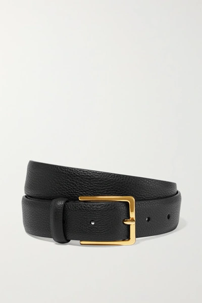 Anderson's Textured-leather Belt In Black