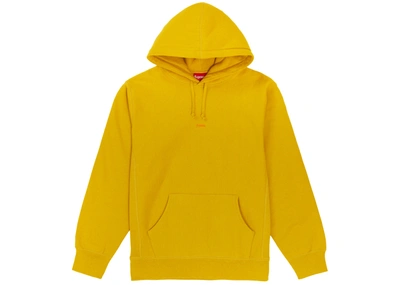 Pre-owned Supreme  Micro Logo Hooded Sweatshirt Mustard