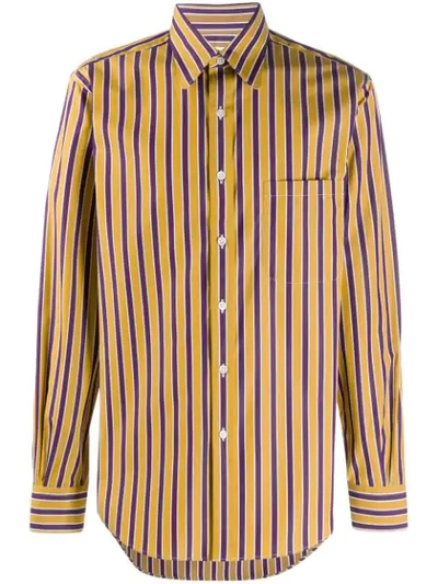 Cobra Sc Long Sleeved Striped Shirt In Yellow