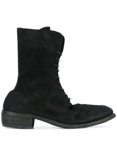 Guidi Black Lace-up Boots